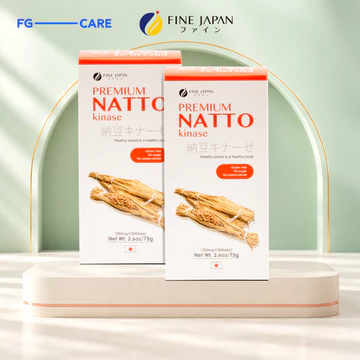 [DATE 1/2027] Combo 2 Viên Natto Kinase Nhật Bản Hỗ Trợ Giúp Tan Cục Máu Đông - Fine Japan Premium Natto Kinase 300 Viên