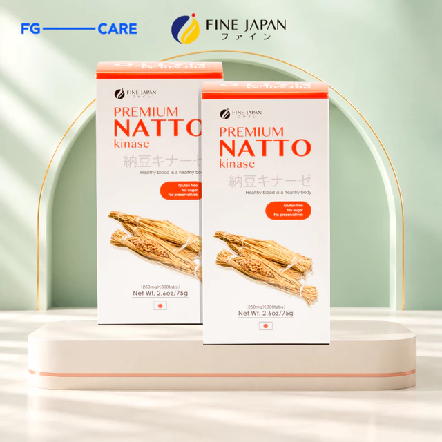 [DATE 1/2027] Combo 2 Viên Natto Kinase Nhật Bản Hỗ Trợ Giúp Tan Cục Máu Đông - Fine Japan Premium Natto Kinase 300 Viên
