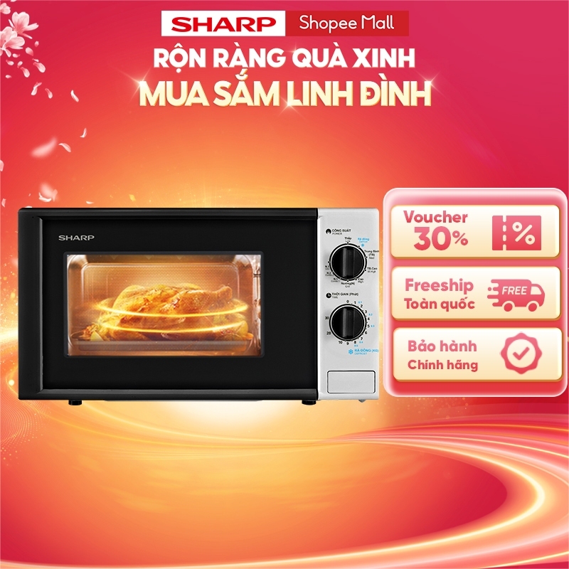 Lò Vi Sóng kết hợp nướng dòng cơ Sharp R-G225VN-BK 700W