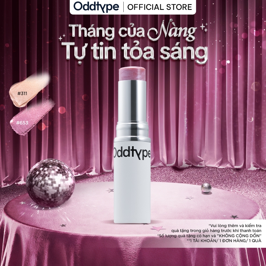 [ODDTYPE VN] 11g Highlight Dạng Thỏi Oddtype Unveiled Skin Highlighter-Bắt Sáng Trong Suốt Tự Nhiên, Hiệu Ứng Căng Bóng