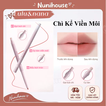 Chì Kẻ Môi LuluNaNa 3D Hack Môi – Chì Kẻ Viền Môi Lâu Trôi, Lên Màu Chuẩn, Dễ Tán
