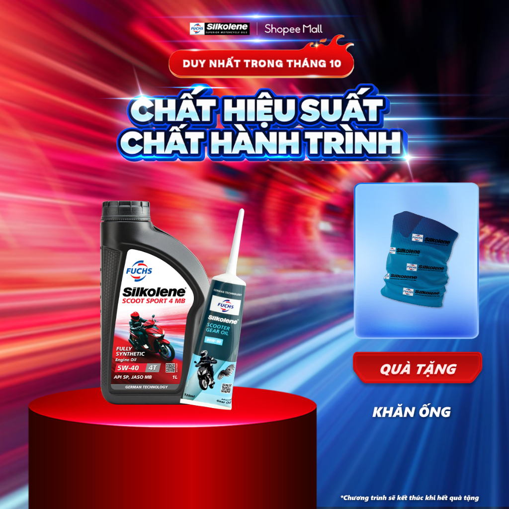 Combo 2 sản phẩm dầu động cơ Silkolene Scoot Sport 4 5W-40 1L (VN) và dầu hộp số Silkolene Scooter Gear Oil 120ml (INDO) | BigBuy360 - bigbuy360.vn