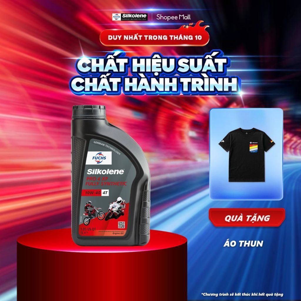 Dầu động cơ FUCHS SILKOLENE PRO 4 SAE 10W-40 XP 4 thì gốc ester, tổng hợp hoàn toàn, hiệu suất cực cao dung tích 1L | BigBuy360 - bigbuy360.vn