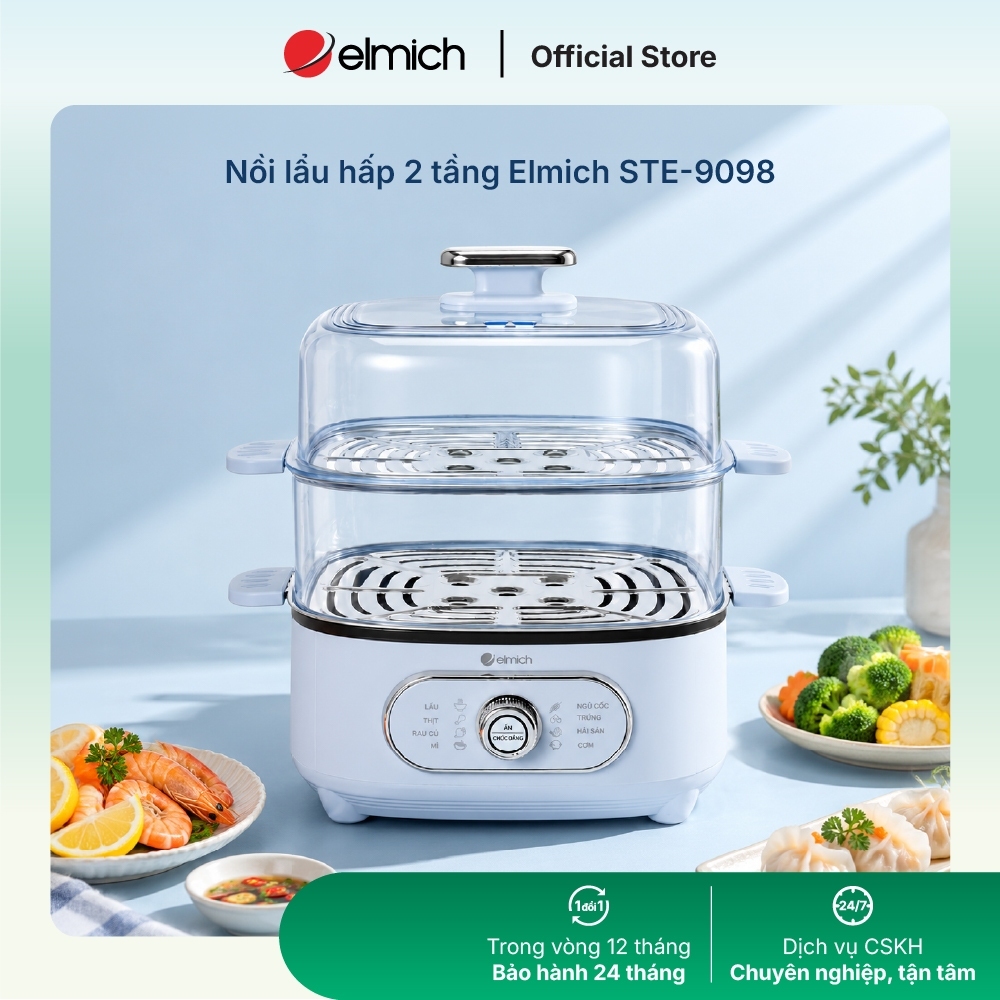 Nồi lẩu hấp 2 tầng Elmich STE-9098