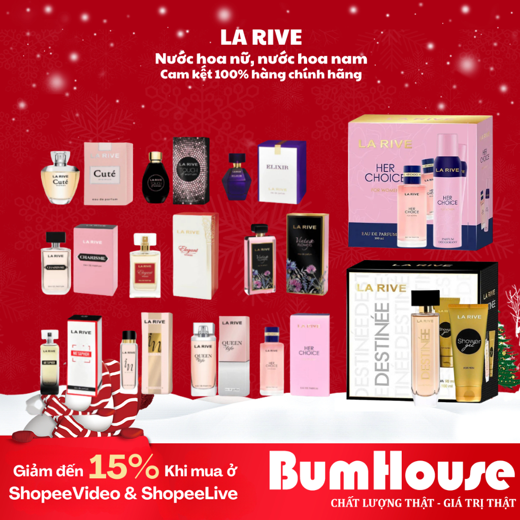 Nước Hoa  Nam, Nữ La Rive Poetique/Destinée/Her Choice /Elegant Woman/I Am Ideal EDP 30ml 90ml 100ml