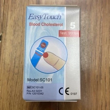 [hỏa tốc] Que thử mỡ máu, cholesterol cho máy đo Easy Touch GCU ET322 (5 que) - Đài Loan