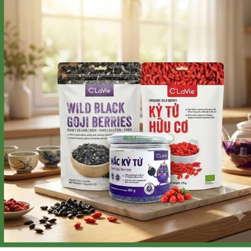 Kỷ Tử Đỏ Hữu Cơ & Hắc Kỷ Tử (Organic Goji Berry & Black Goji Berry) - C'LaVie