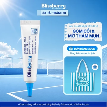 [MỤN SƯNG VIÊM] Combo 2 Gel Chấm Mụn Giảm Mụn Mờ Thâm, Gọm Cồi Mụn Nhanh Blissberry Pureskin 1,5% BHA Acne Fixer K21