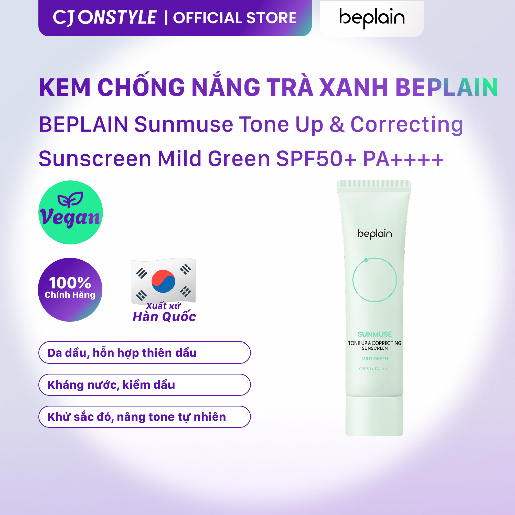 [LIVE] Kem chống nắng Beplain SPF50+ PA++++ nâng tone tự nhiên 50ml | BigBuy360 - bigbuy360.vn