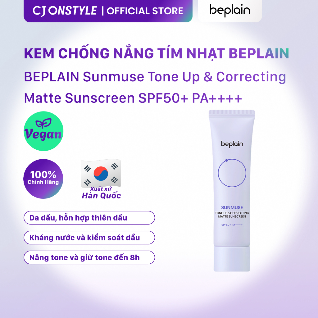 [LIVE] Kem chống nắng Beplain SPF50+ PA++++ nâng tone tự nhiên 50ml | BigBuy360 - bigbuy360.vn