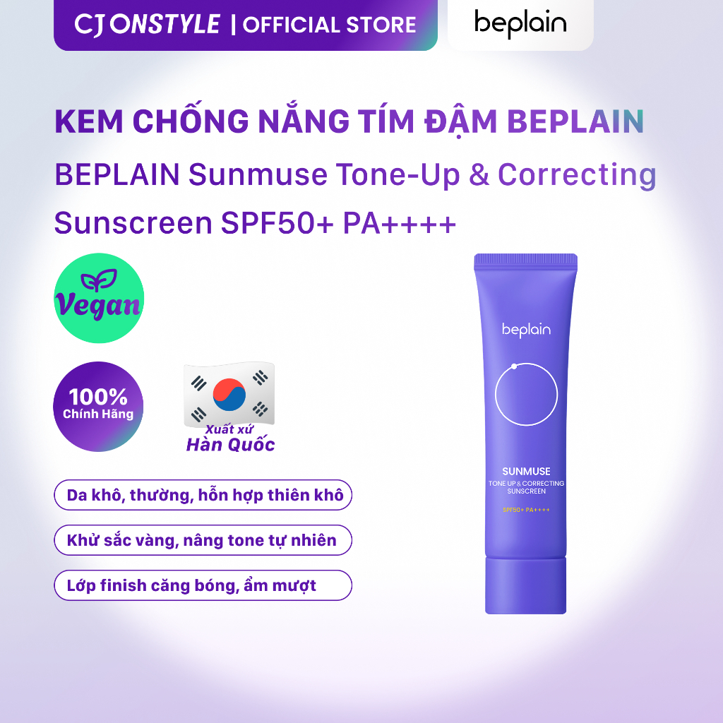 [LIVE] Kem chống nắng Beplain SPF50+ PA++++ nâng tone tự nhiên 50ml | BigBuy360 - bigbuy360.vn