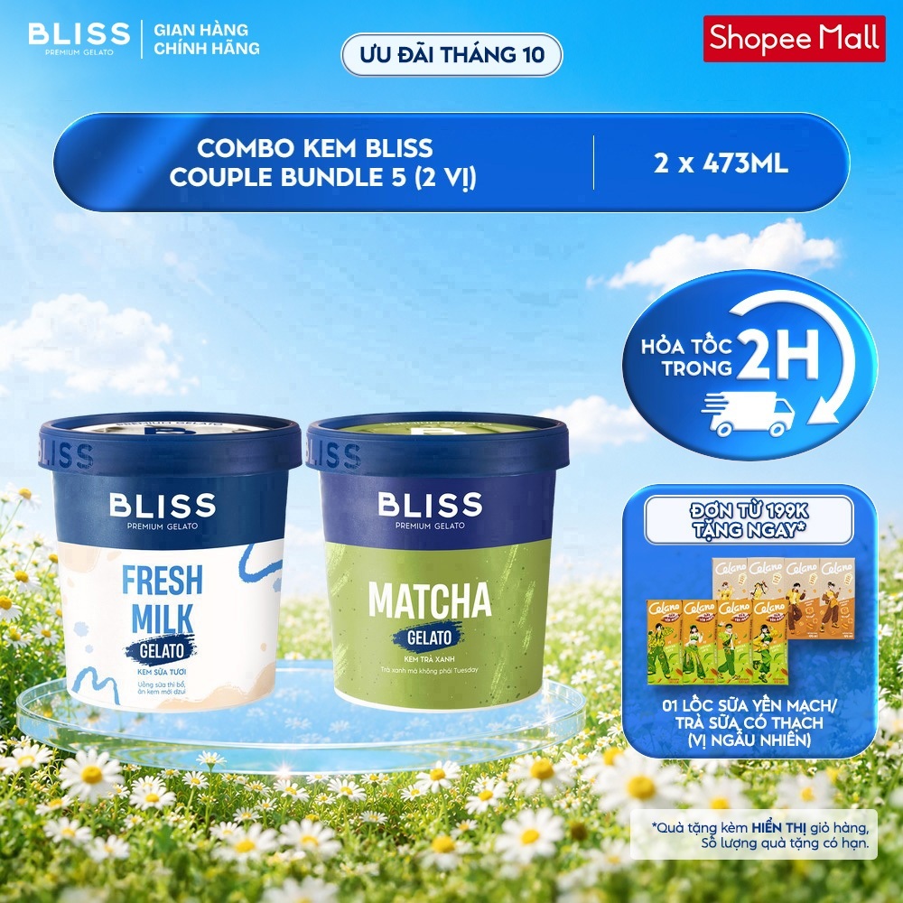 [KOL Tier 1] [Hỏa tốc HN/HCM] [VỊ TỰ CHỌN] Combo 2 Kem BLISS Nhiều Vị Hộp 473ml