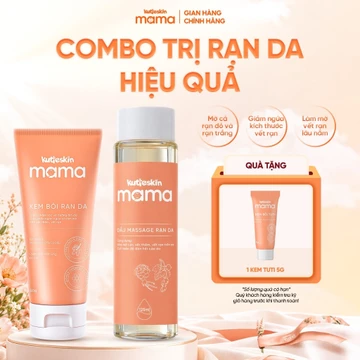 [COMBO TRỊ RẠN] Combo Kem Rạn Da 50G + Dầu Rạn Da 125ML Kutieskin Mama Mờ Rạn Đỏ, Rạn Lâu Năm KT06