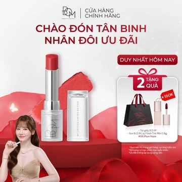 [Limited Edition 2026] Son Thỏi Lì Lâu Trôi, Siêu Mịn B.O.M My Lipstick 5g, Son Thỏi Mềm Mịn, Bảo Vệ & Dưỡng Ẩm Môi