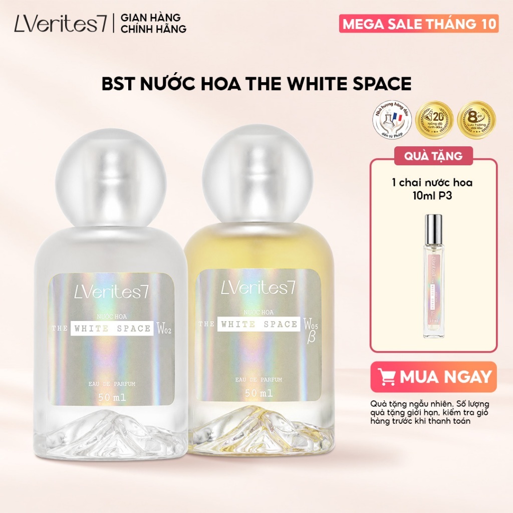 Bộ Sưu Tập 5 Hương Nước Hoa VERITES The White Space EDP 30% 50ml