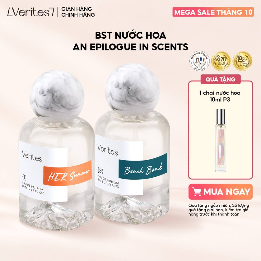 Bộ sưu tập 6 hương nước hoa VERITES The An Epilogue In Scents 50ml