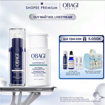 [Obagi - Lucie] Combo Serum Kích Hoạt Năng Lượng Tế Bào Obagi Nugen 30ml & Toner BHA Clenziderm M.D. Exfoliating 148ml