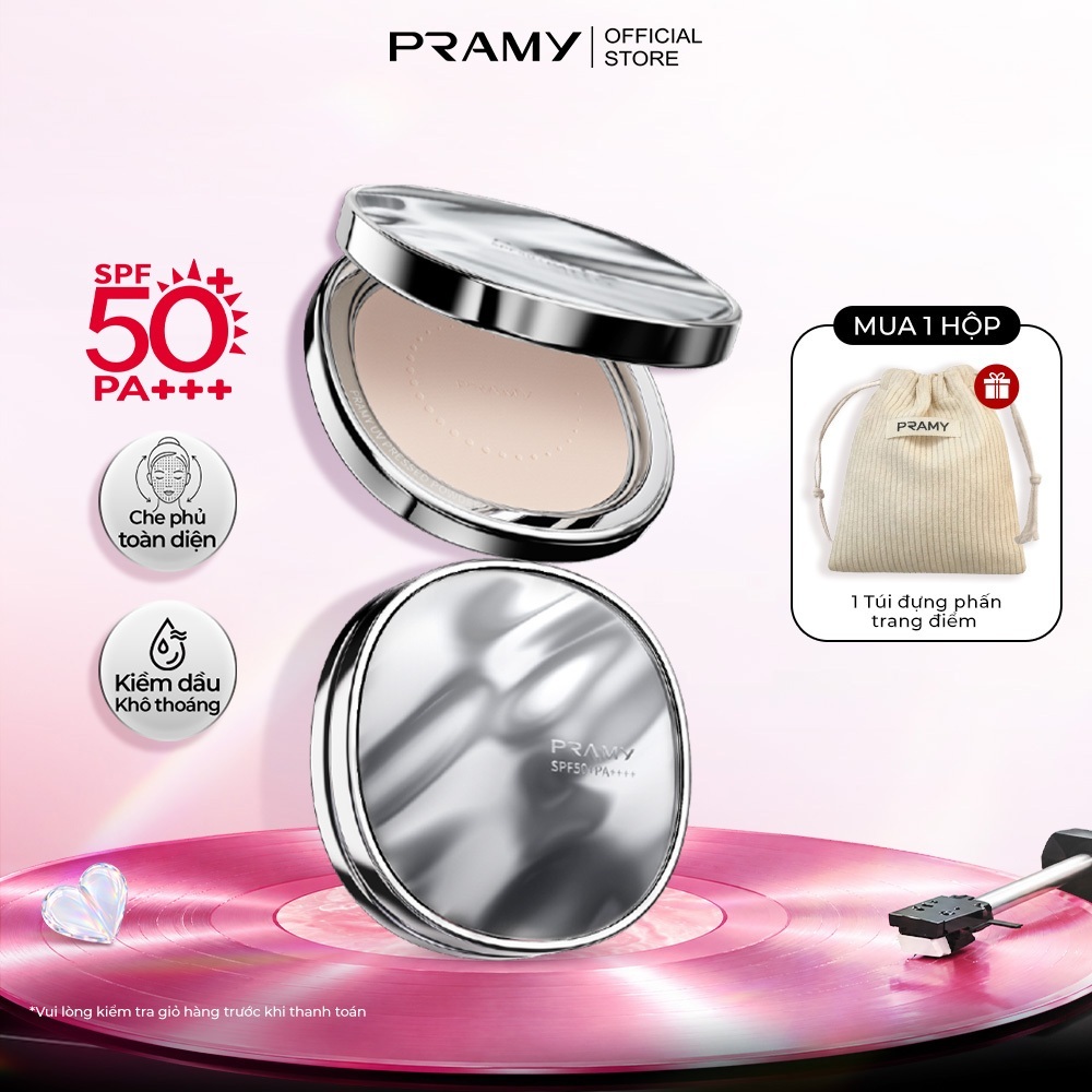 PRAMY Phấn Phủ Nén Mịn Lì Lâu Trôi Kiềm Dầu Makeup Artist SPF50+ PA++++ 7g