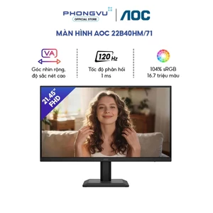 Màn hình Aoc 22B40HM/71 21.45" (FHD 1920 x 1080/ VA/ 120Hz/ 1 ms) - Bảo hành 36 tháng
