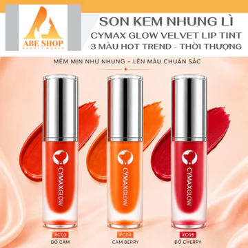 Son Kem CYMAX Glow Velvet Lip Tint - Màu Đẹp - Mềm Mịn Môi - Bền Màu - Lâu Trôi - Ngừa Thâm Môi