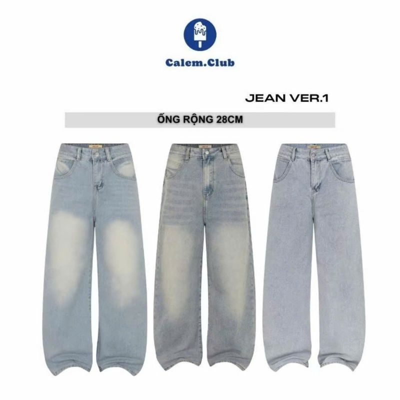 Calem.Club- Quần Jeans Ống Suông Ver 1 nhiều màu tôn dáng form unisex nam nữ
