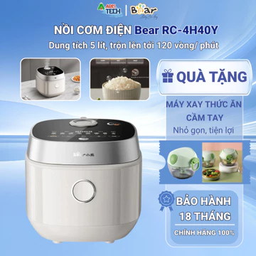 ✔️Nồi Cơm Điện Bear RC-4H40Y 4 Lít Lòng Nồi Gang,Nồi Nấu Cơm Bằng Điện Nồi Cơm Điện Kim Cương Độ Cứng Cao✔️BH 18 Tháng