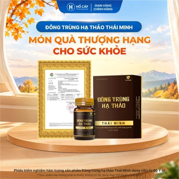 TPBVSK Đông Trùng Hạ Thảo Thái Minh thượng hạng lọ 30 viên - 100% Nấm Đông Trùng quả thể