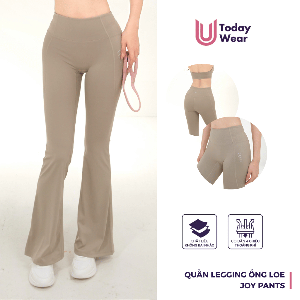 Quần legging ống loe Joy Pant tập gym yoga thể thao thấm hút tốt Today U Wear
