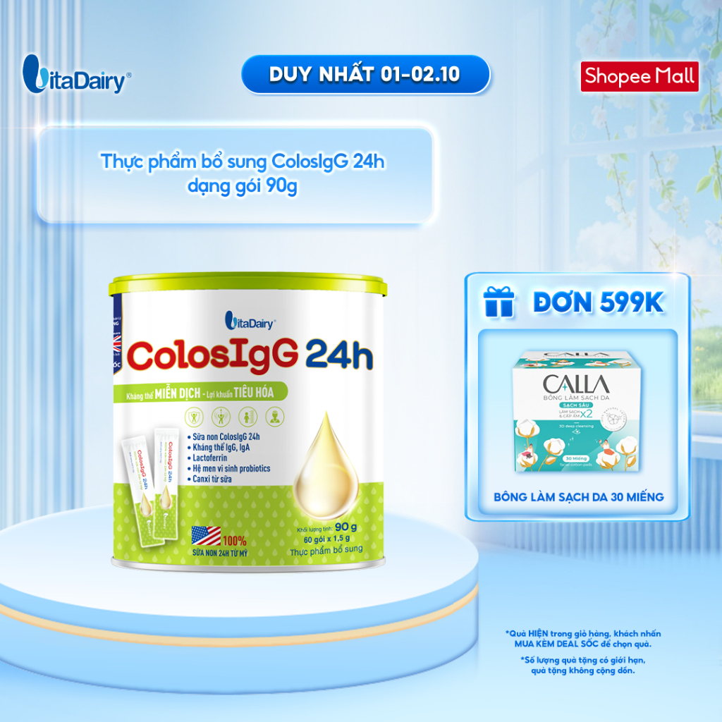 Thực phẩm bổ sung ColosIgG 24h dạng gói 90g – Bổ sung dinh dưỡng, tiện lợi sử dụng