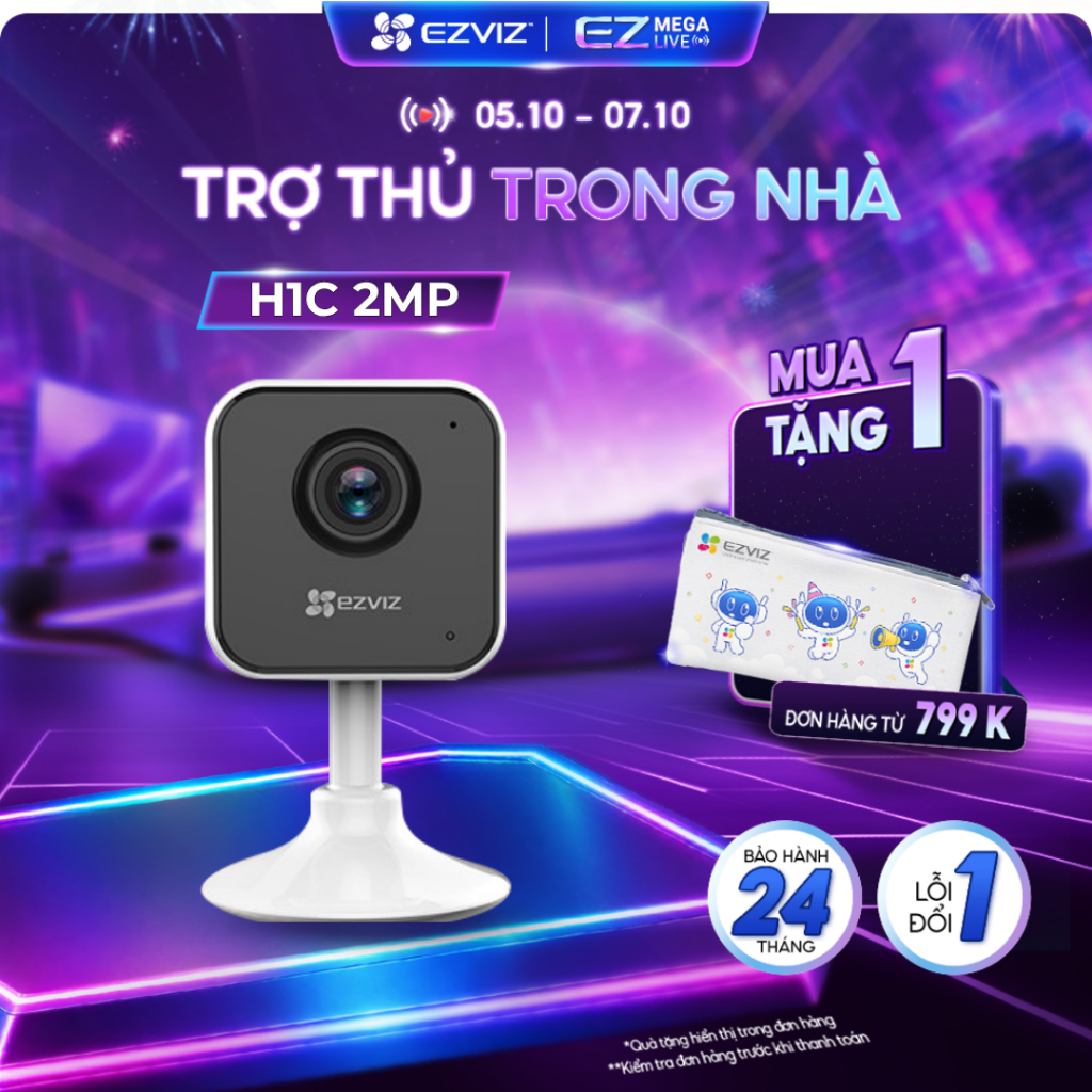 Camera WIFI EZVIZ C1C-B / H1C 1080p, Trong Nhà, Đàm Thoại 2 Chiều, Phát Hiện Chuyển Đồng
