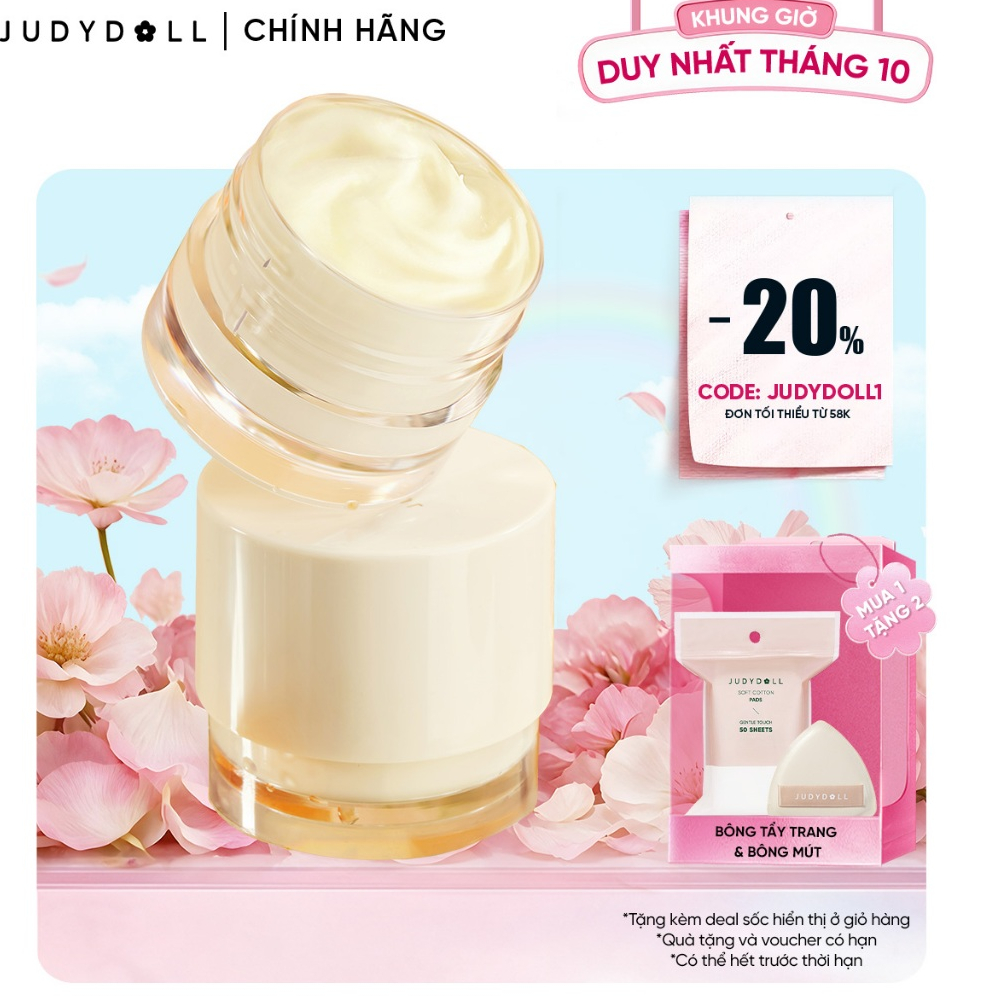 JUDYDOLL Kem lót Judydoll Makeup Base Dưỡng ẩm Kiềm dầu Lâu Trôi Chống xuống tông 30g