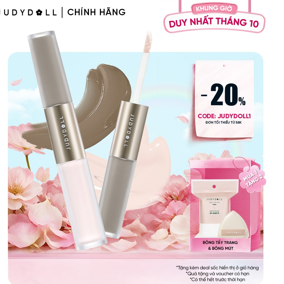 [NEW] JUDYDOLL Kem Tạo Khối & Bắt Sáng 4.8g Lâu Trôi Tự Nhiên Dạng Lỏng Dễ Sử Dụng Cho Người Mới Bắt Đầu