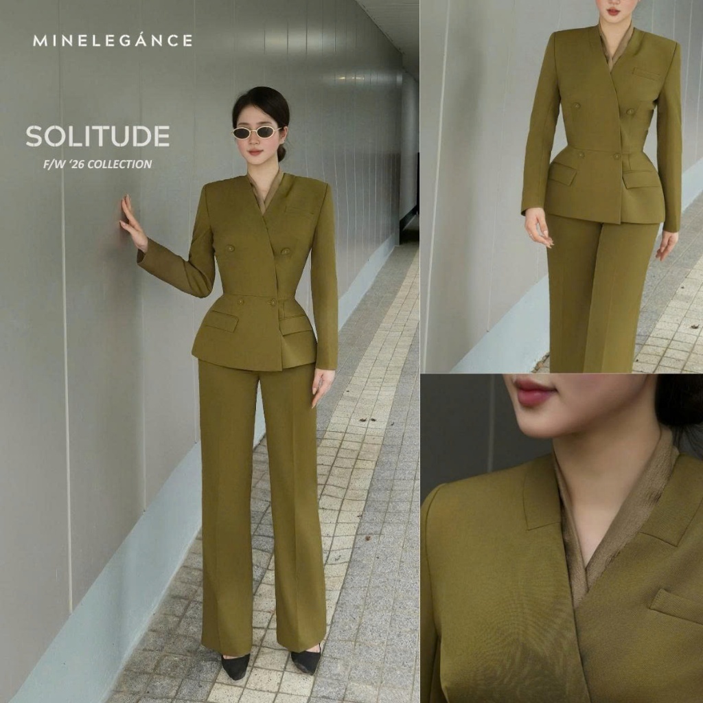 MINELEGÁNCE | SET ÁO & QUẦN ỐNG ĐỨNG THANH LỊCH, SANG TRỌNG - MIN60