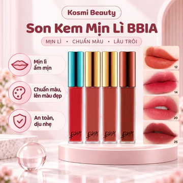Son Kem BBIA Last Velvet Lip Tint Chính Hãng Son Kem Lì Đủ Màu Bbia Lâu Trôi Ẩm Mịn Không Khô Môi - Kosmi Beauty