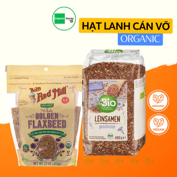 Hạt lanh vàng và nâu cán vỡ hữu cơ 400gr flaxseed Markal dmBio - Ăn Kiêng - Ăn thực dưỡng - OrganicStores