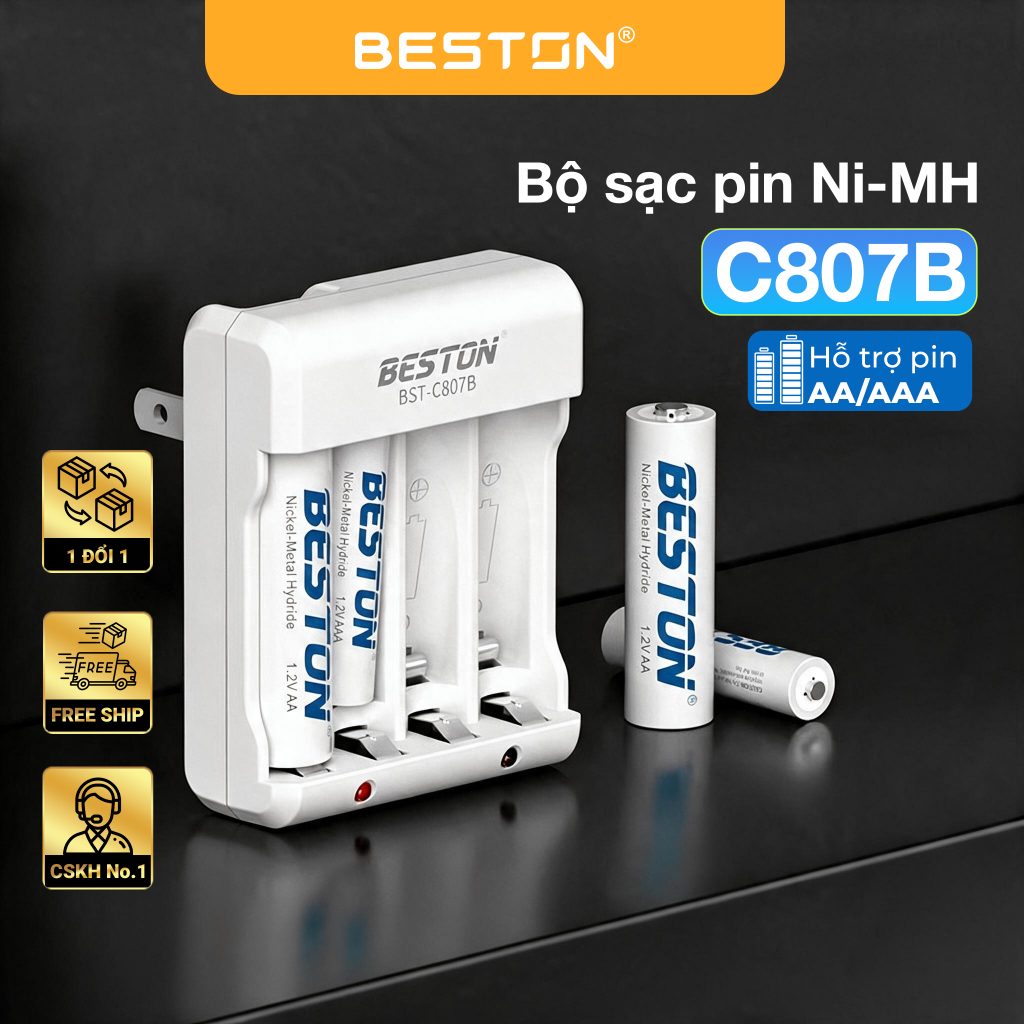 Pin Sạc 18650 3.7V Beston Dung Lượng Thực đến 3300mAh (Đầu nhọn, đầu bằng) , dùng cho đèn pin, tông đơ – ảnh mô tả chi tiết 2
