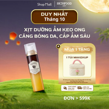 Xịt Khoáng Keo Ong Chúa SKINFOOD Dưỡng Ẩm, Căng Bóng Da Royal Honey Propolis Enrich Cream Mist 120ml