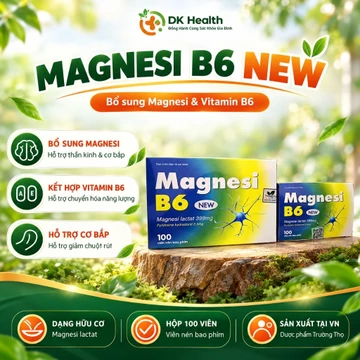 Magnesi B6 NEW Hộp 100 Viên – Bổ Sung Magie & Vitamin B6