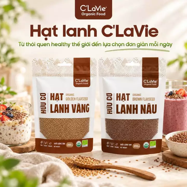 Hạt lanh hữu cơ C'LaVie Organic Flax Seeds 200g