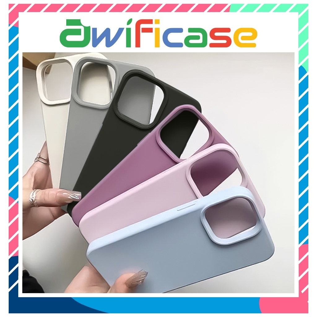 Ốp Lưng iPhone TPU Đệm Nhung Chống Bẩn Bảo Vệ Camera 6/6plus/7/8/plus/x/xs/11/12/13/14/15/16/17/pro/plus/promax  R1-2