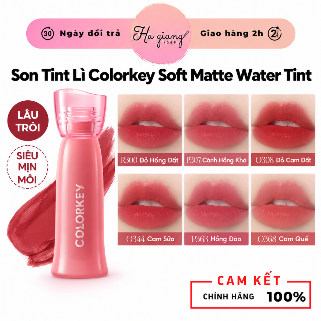 Son Tint Lì Colorkey Soft Matte Water Tint | BigBuy360 - bigbuy360.vn
