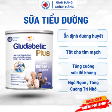 Sữa bột cho người tiểu đường GLUDIABETIC PLUS FOTECPHAM, bổ sung dinh dưỡng cho người tiểu đường