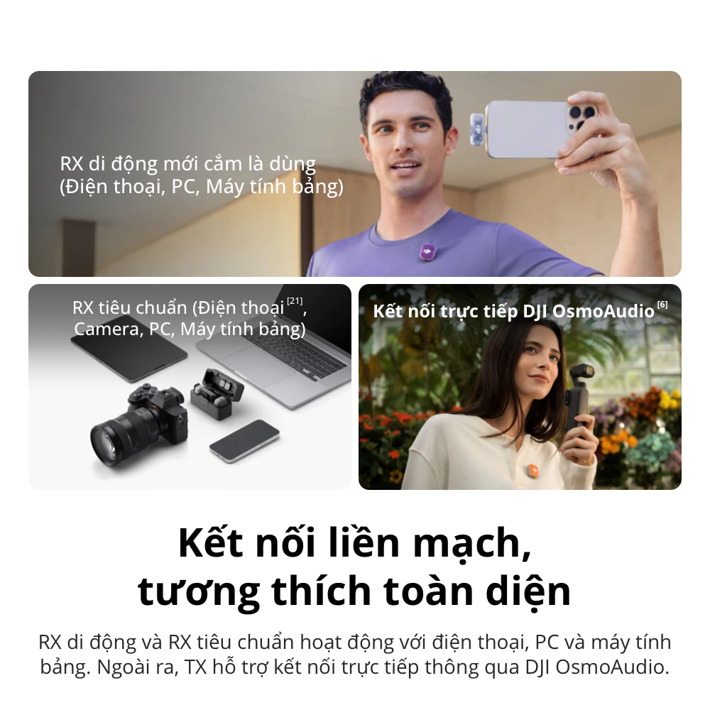 DJI Mic Mini 2 thu âm không dây nhỏ gọn, khử ồn 2 cấp độ, màu sắc trẻ trung (DJI Mic Mini 2)