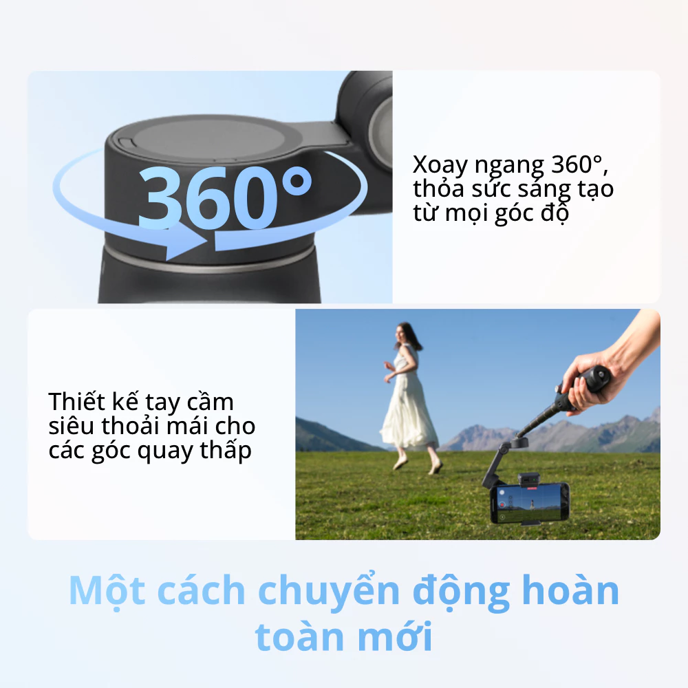 Gimbal chống rung điện thoại DJI Osmo Mobile 8 theo dõi chủ thể bằng camera gốc (DJI OM 8)