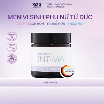 Men vi sinh phụ khoa Lactobact Intima bổ sung lợi khuẩn, Cranberry, D-Mannose từ Đức hộp 30 viên | Wir Group