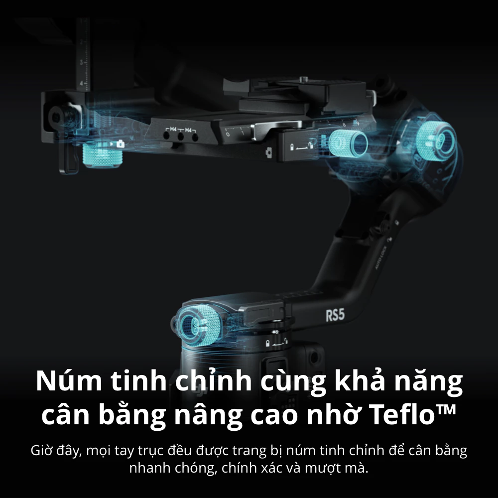 Gimbal máy ảnh DJI RS 5 chống rung cho camera DSLR và Mirrorless nâng cấp theo dõi thông minh, sạc siêu tốc (DJI RS 5)