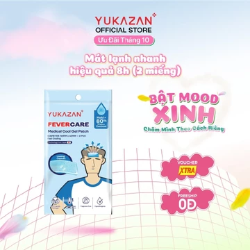 Miếng Dán Hạ Sốt, Hạ Nhiệt Hydrogel Yukazan Dành Cho Người Lớn - Gói 2 Miếng