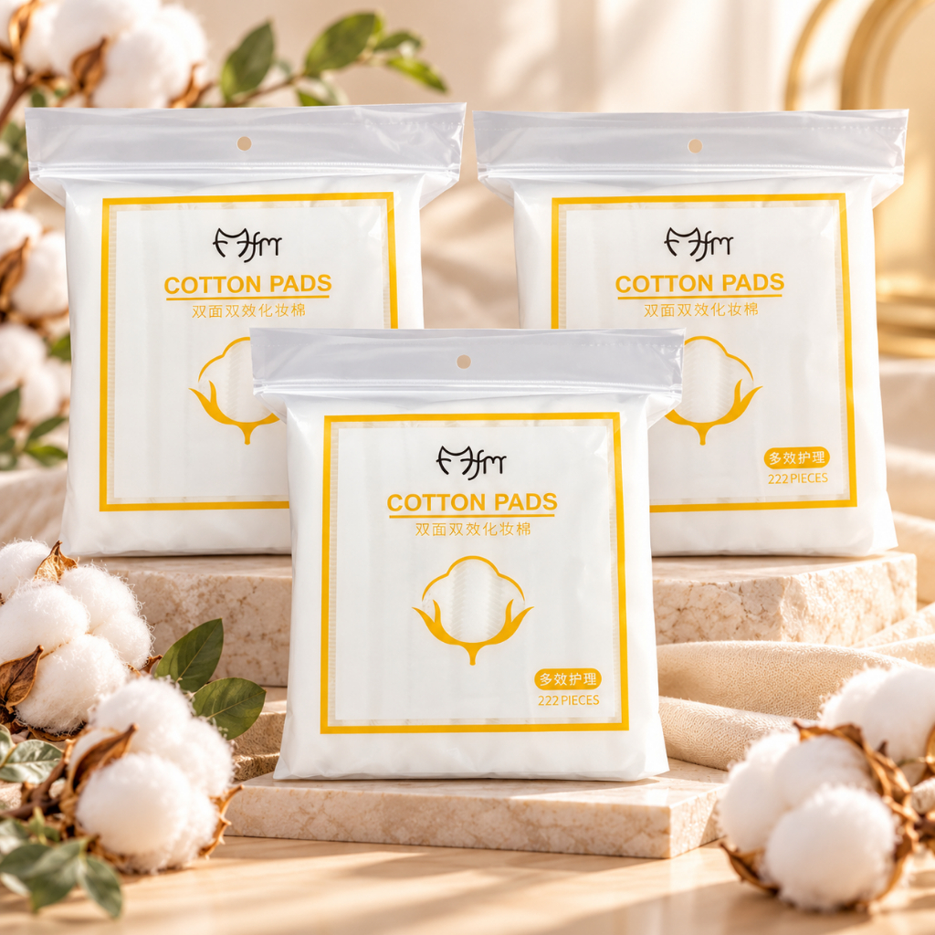 (Combo 3 gói) Bông tẩy trang 222 miếng cotton pads 3 lớp mềm mịn thấm hút tốt