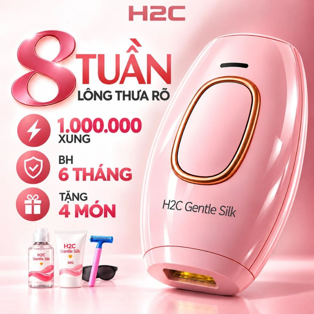 Máy triệt lông mini, Triệt lông vĩnh viễn 5 cấp công nghệ IPL H2C Gentlesilk