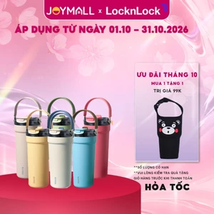 Bình giữ nhiệt phủ sứ LocknLock LHC4440, 700ml có quai xách, Blissoul Cafe Ceramic Tumbler  - Hàng Chính Hãng - JoyMall